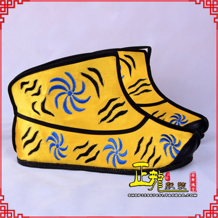 琼海.美猴王靴子虎纹靴金黄快靴 猴鞋