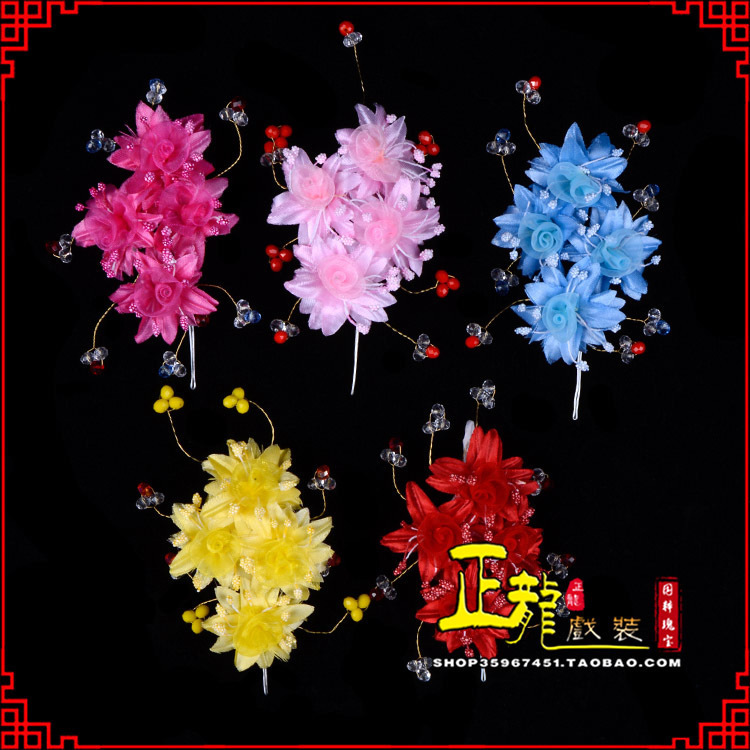 琼海戏剧包头用品小姐鬓花头饰头花 太阳珠花