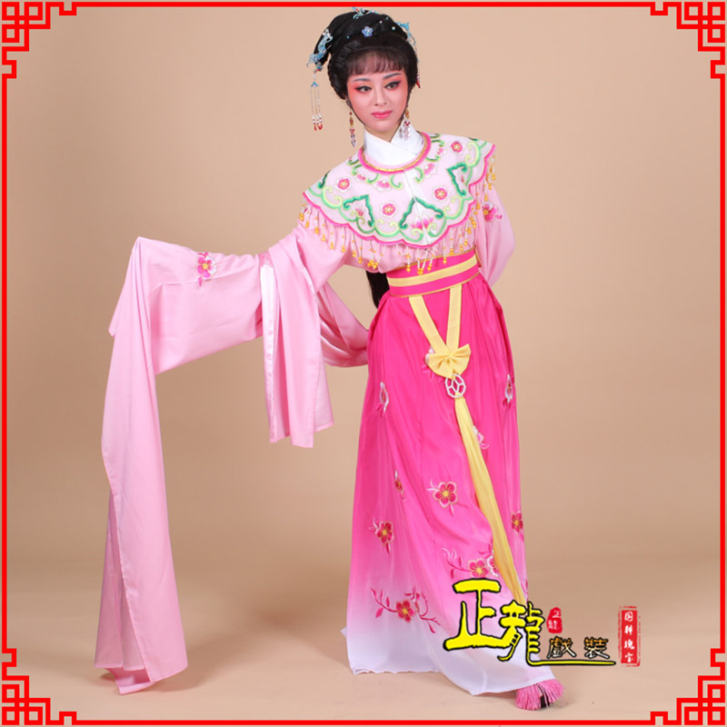 琼海水袖青衣练功花旦服 梅花古装衣